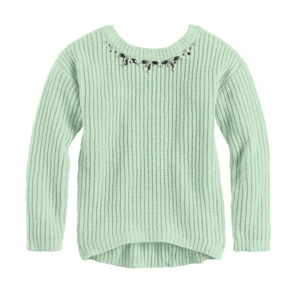 Sugar Rush Green Embellished Sweater